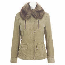 J Jeans by Jasper Conran Beige faux fur collar cord jacket