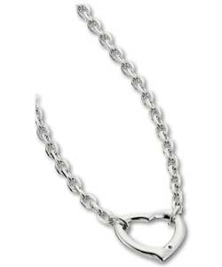 Silver Coloured Heart Necklet