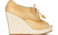 Womens Kyra vacchetta leather wedges
