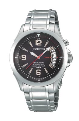 J.SPRINGS Perpetual Calendar Stainless Black