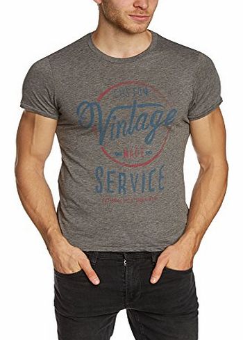  Mens Aiden Tee Ss Crew Neck Jjvc Crew Neck Short Sleeve T-Shirt, Grey (Grey Melange), X-Large (Manufacturer size: XL)