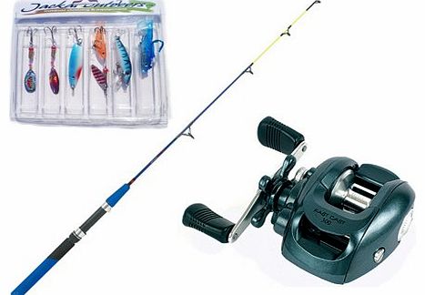 Jackal Outdoors Baitcasting Kayak Rod & Brighton Reel Sea or Freshwater Fishing Combo