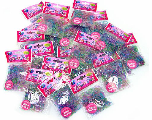 Loom Glitter Bands 24 Pack Bundle - 6000