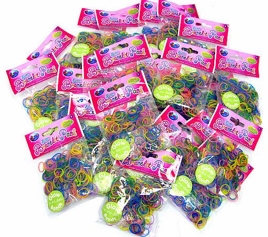 Loom Glow Bands 24 Pack Bundle - 6000 Bands