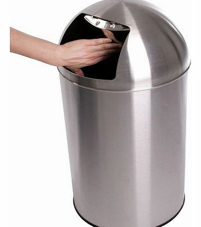 PME01 Stainless Steel Push Rubbish Bin 50 Litre