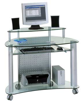 Computer Corner Glass Workstation PC330E