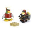 Jakks Disney Club Penguin Series 2 Mix n Match 2 inch Figure Set - Secret Agent and Rookie (Includes Coin 