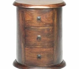 Jali Sheesham Furniture Jali Sheesham 3 Drawer Drum Chest of Drawers - Indian Wood Furniture