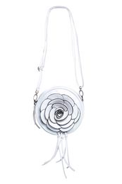 Round Rosette Detail Cross Body Bag