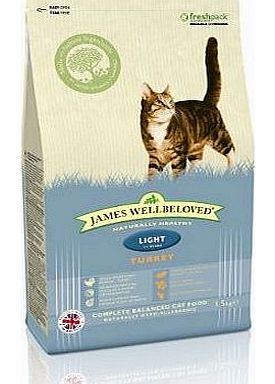 Turkey and Rice Light Dry Cat Food 1.5 Kg