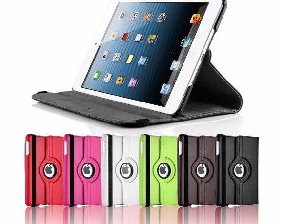 Jammy Lizard JAMMYLIZARD Black Leather 360 Degree Rotating Smart Case for the New iPad Mini 2 (with Retina Display) and iPad Mini (1st Generation) with Full Sleep Wake Compatibility