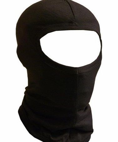 JASMINE SILK  Pure Silk Black Balaclava Thermal Under Helmet Protection Mask Ski Cycle Motorcycle Bike - Black