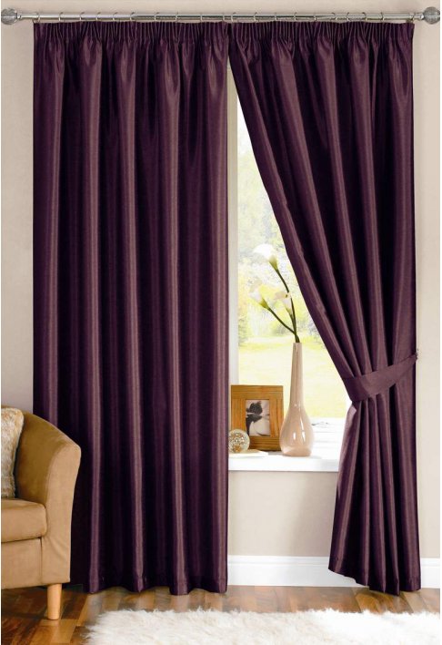 Aubergine Lined Curtains