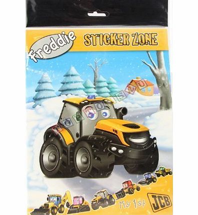 JCB My 1st Sticker Book Zone FREDDIE the Snow Tractor amp; Winter Scene with 15 Stickers