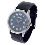 mens black strap watch