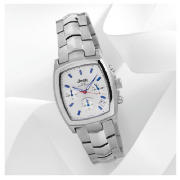 mens champaigne dial chrono with silver