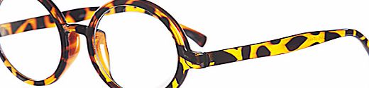 Tortoiseshell Retro Round Clear Geek Clive