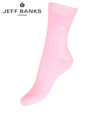 Jeff Banks Ladies 2 Pair Jeff Banks Monte Carlo Socks Pink