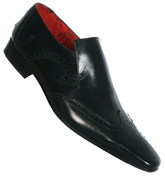 Black Leather Brogue Shoes