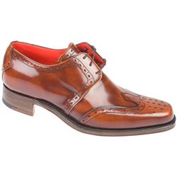 Jeffery West Black Male Polished Brogue Leather Upper Leather Lining Leather Lining Fashion Party Store in Tan