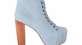 Lita denim platform ankle boots