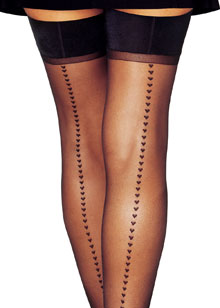 Heart backseam hold ups