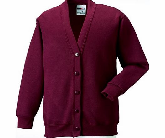 Jerzees Cardigan in Burgundy Size L