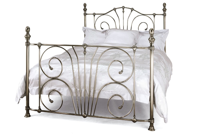 Antique Nickel Double Bedstead