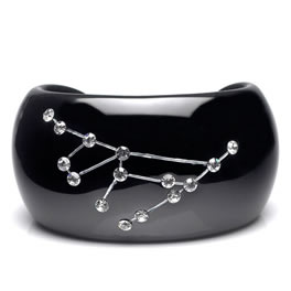 Black Capricorn Crystal Star Constellation Cuff