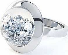 Stardust Sterling Silver Cubiz Zirconia Dome