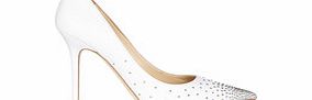 Womens Abel white leather stud heels