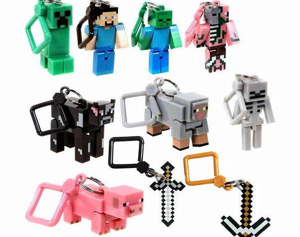 JINX Minecraft 3 inch Hangers/Action Figures.Complete Party Bag set of 10