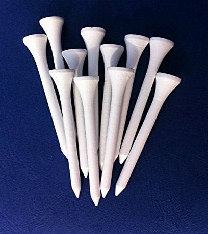 JL Golf 100 White wooden JL Golf tees 70mm long (2 3/4``) *NEW*