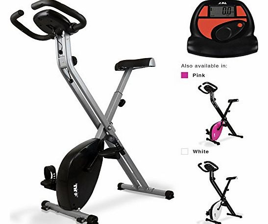 JLL VX Magnetic Resistance Foldable Home Exercise Bike - Black/Silver