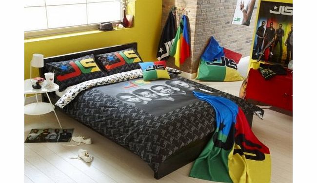 JLS KIDS BOY GIRLS CHILDRENS REVERSIBLE DOUBLE BED DUVET QUILT COVER BEDDING SET