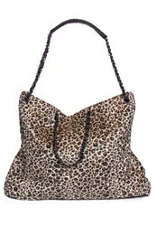 Animal Print Chain Shopper Bag