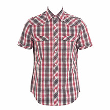 John by John Richmond Red/grey check shirt