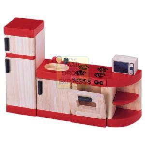 PINTOY Wooden Dolls House Furniture Kitchen