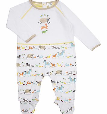 Farmyard Jersey Sleepsuit, Multi