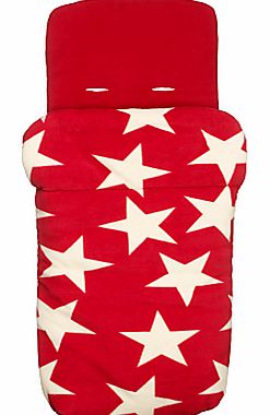 Baby Star Footmuff, Red