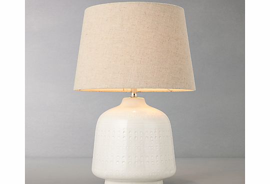 John Lewis Celena Stoneware Table Lamp, Natural