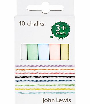 John Lewis Chalk, Pack of 10, Multi