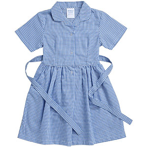 John Lewis Check Dress- Blue- Length 61cm/24