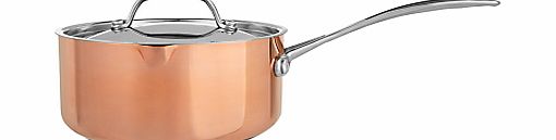 John Lewis Copper Lidded Saucepans