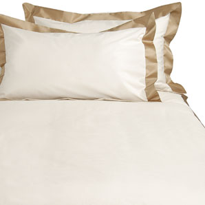 john lewis Copper Satin Border Duvet Cover- Super Kingsize