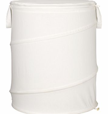 Cotton Pop-Up Laundry Hamper, Bone,