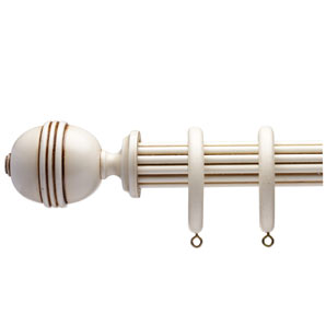 John Lewis Curtain Pole- Antiqued White- L120cm x Dia.35mm