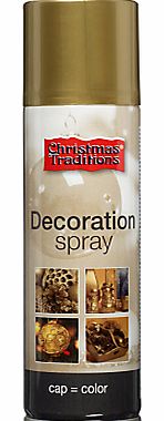 John Lewis Decoration Spray, Gold