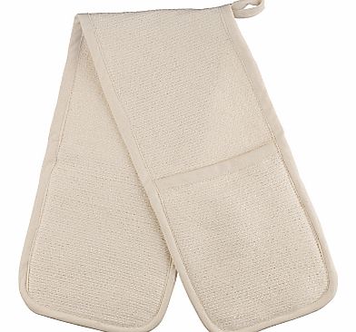 John Lewis Double Oven Glove, Cream