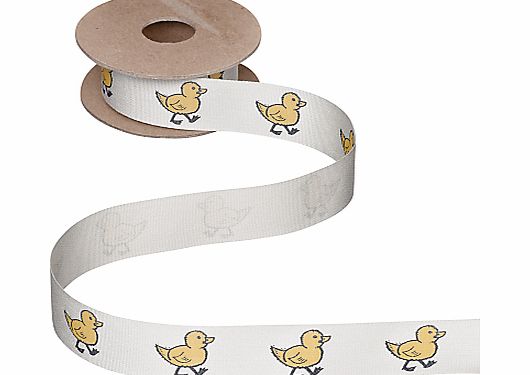 John Lewis Duck Ribbon, Cream, 5m